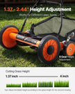 Manual Push Reel Lawn Mower 5-Blade Adjustable Height Grass Catcher 4 Wheels