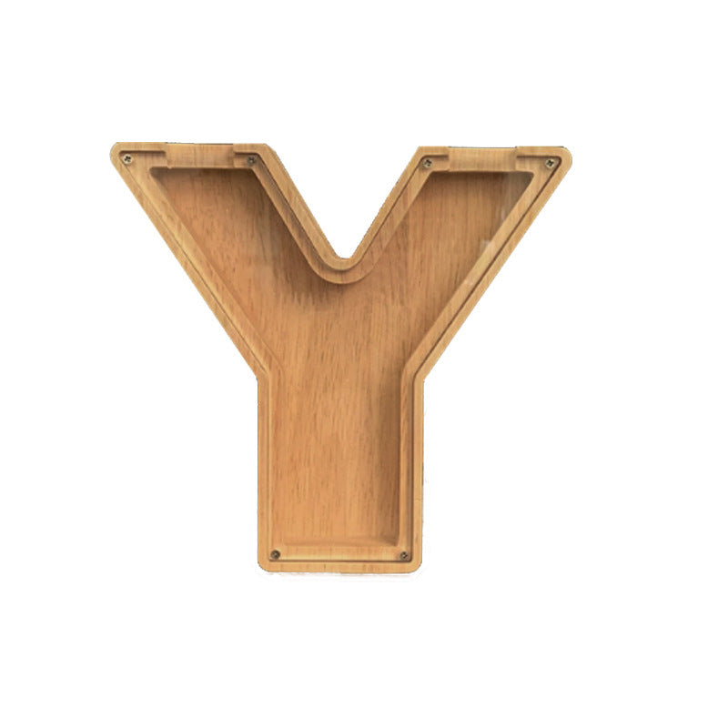 Wooden Animal & Alphabet Piggy Bank – Kids Holiday Gift, A–Z & Animal Styles