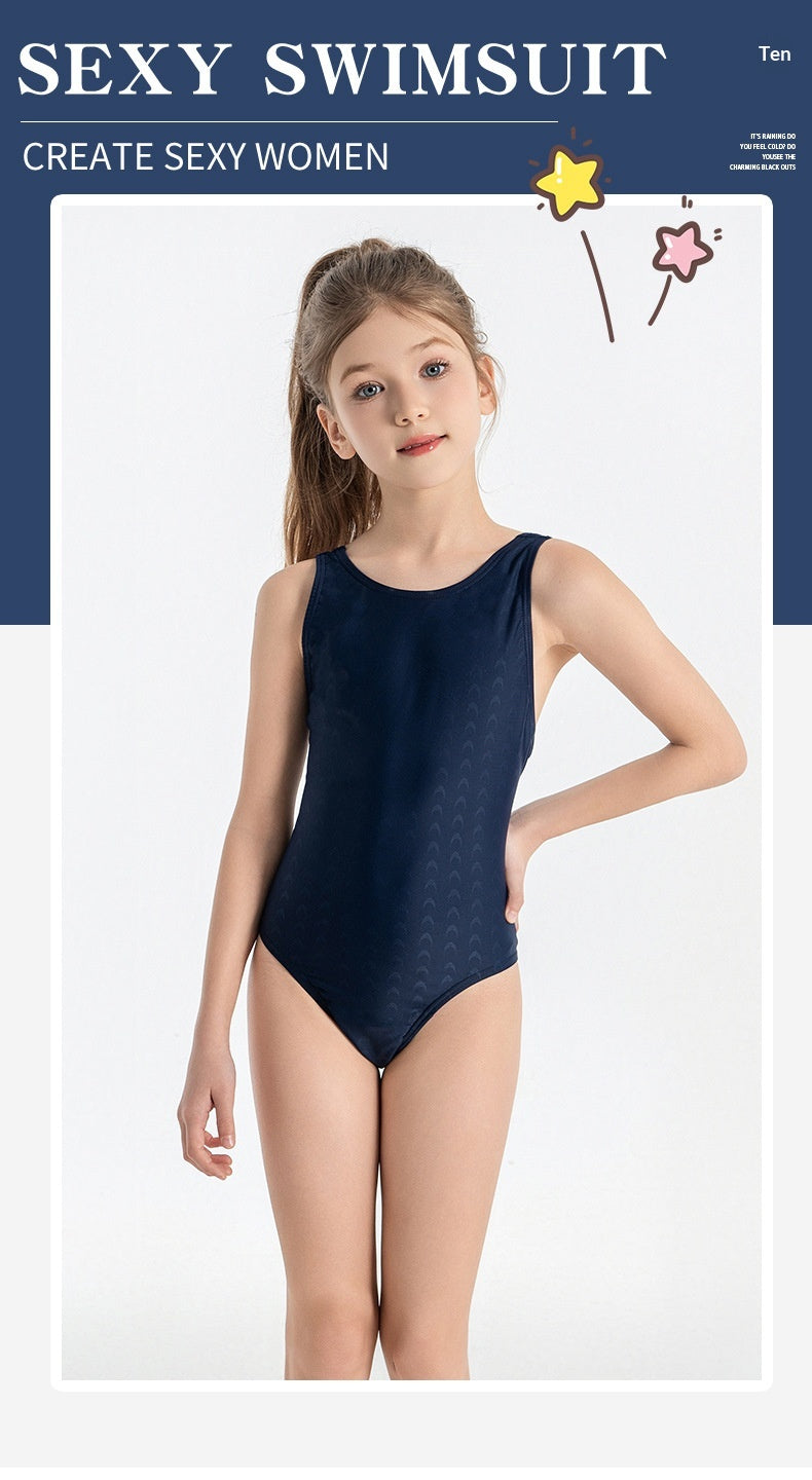 Girls & Baby Cute One-Piece Swimsuit | Black & Dark Blue Swimwear Canada