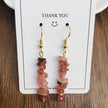 Handmade DIY Natural Crystal Stone Beaded Earrings
