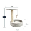 Cat Scratching Post with Platform & Hanging Toy – Multi Level Cat Tree Scratcher with Plush Bed