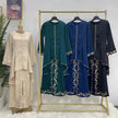 Exquisite Embroidered Middle East Abaya Skirt Suit Arab2 piece set