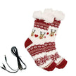 USB Electric Heating Warm Thickened Heating Room Socks