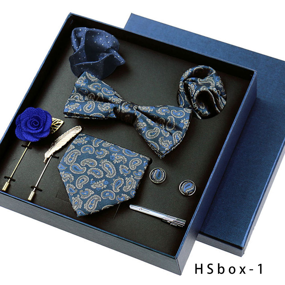 8-Piece Men's Formal Wear Gift Box Set – Bow Tie, Pocket Square, Cufflinks & Tie Clip | Canada & USA