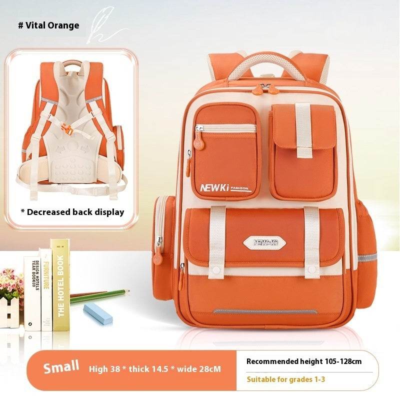 Children's Spine Protection Backpack Multi-compartment Burden Reduction Schoolbag