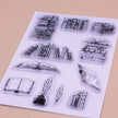 Book Theme Clear Silicone Stamp Sheet – Scrapbooking & Bullet Journal Craft Stamp