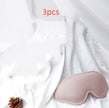 3D Stereo Contoured Sleep Eye Mask – Memory Foam Blackout Mask (Black, Rose Pink, Silver)