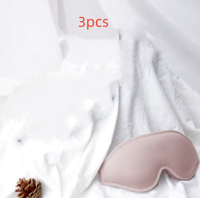 3D Stereo Contoured Sleep Eye Mask – Memory Foam Blackout Mask (Black, Rose Pink, Silver)