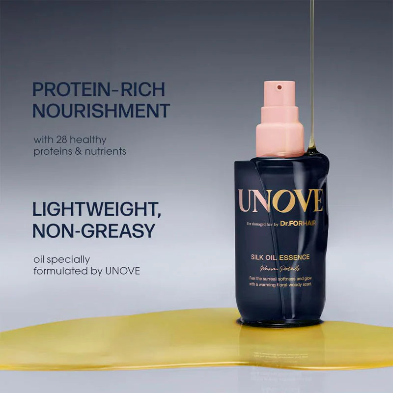 Unove Silk Oil Essence 70ml - Warm Petals