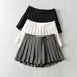 Women's High Waist A-line Mini Pleated Skirt