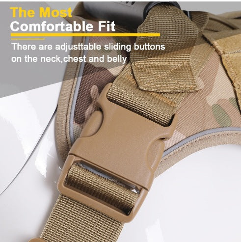 Tactical Dog Harness – No-Pull Anti-Escape Reflective Breathable Vest for Medium & Large Dogs