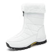 Winter Waterproof Snow Boots Women's Mid-calf Front Zipper
