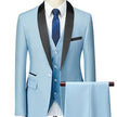 Men's 3-Piece Business Suit Set – Wedding & Formal Wear (8 Colors, S–6XL)