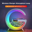 G shaped Wireless Phone Charging Night LED Lamp Bluetooth Speaker