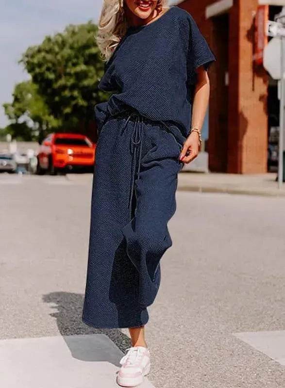 Coord fashion spring and summer 2 piece pant set women