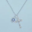 Crucifix with Enameled Miraculous Medal