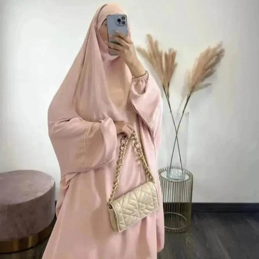 Casual  Plain Umrah and Haji Abaya Robe Dress for ArabArab Middle East Women
