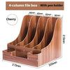 Minimalist Wooden Desk Organizer Office Table Organizer