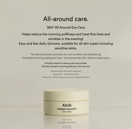 Abib Collagen Eye Patch Jericho Rose Jelly (60pcs)