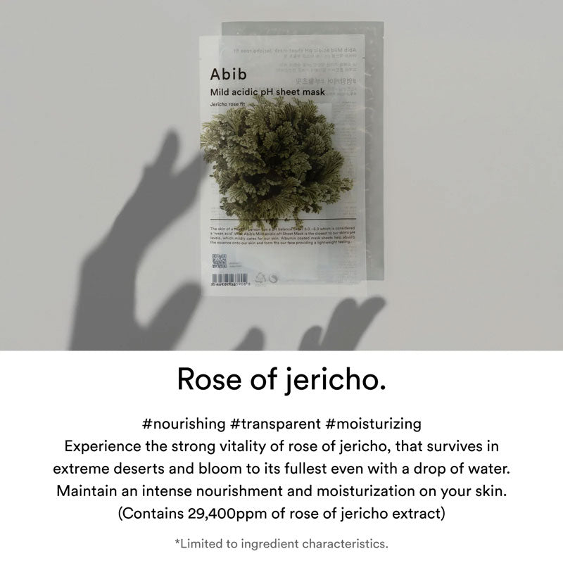 Abib Mild Acidic pH Sheet Mask Jericho Rose 30ml