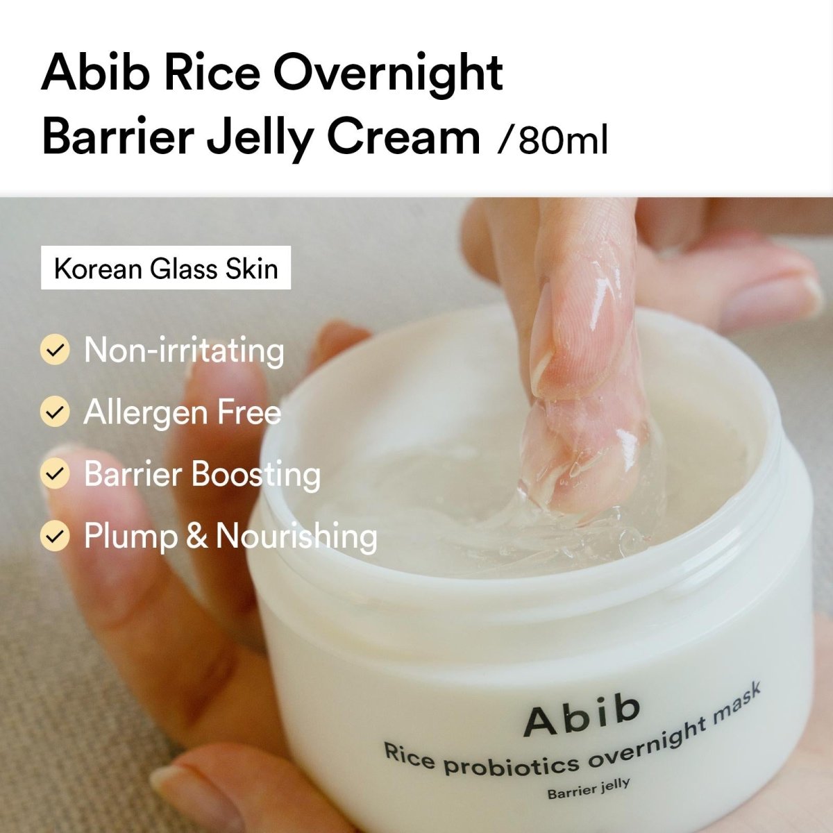 Abib Rice Probiotics Overnight Mask - Barrier Jelly 80ml