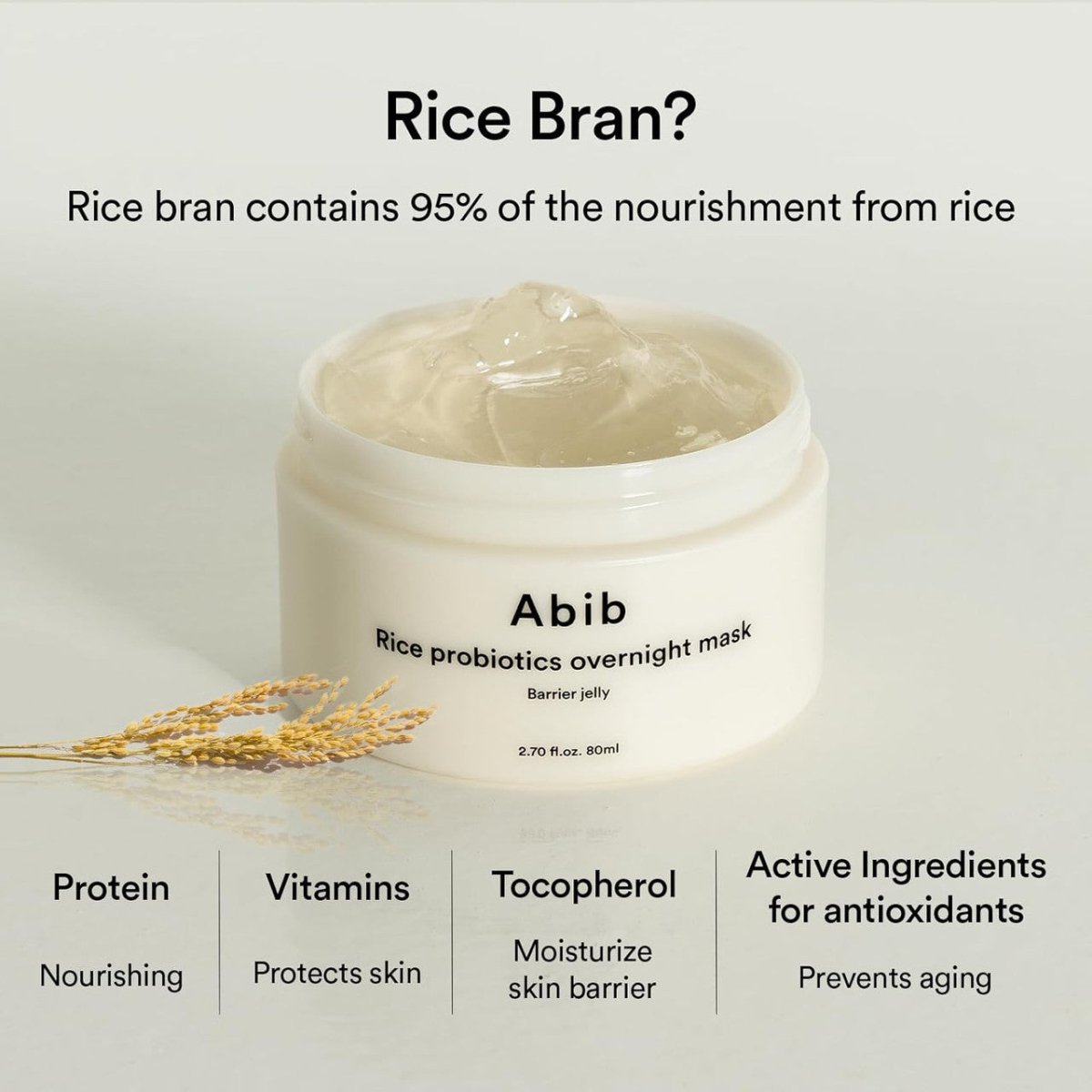 Abib Rice Probiotics Overnight Mask - Barrier Jelly 80ml