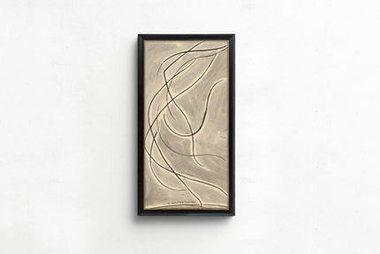 Abraham Walkowitz Dance Abstraction Art Print: Beige Modernist Line Art
