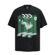 Abstract Pattern Printing Wash Short Sleeve