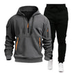 Men's pocket Half Zipper Hoodie Sweatshirt Pullover Sportswear