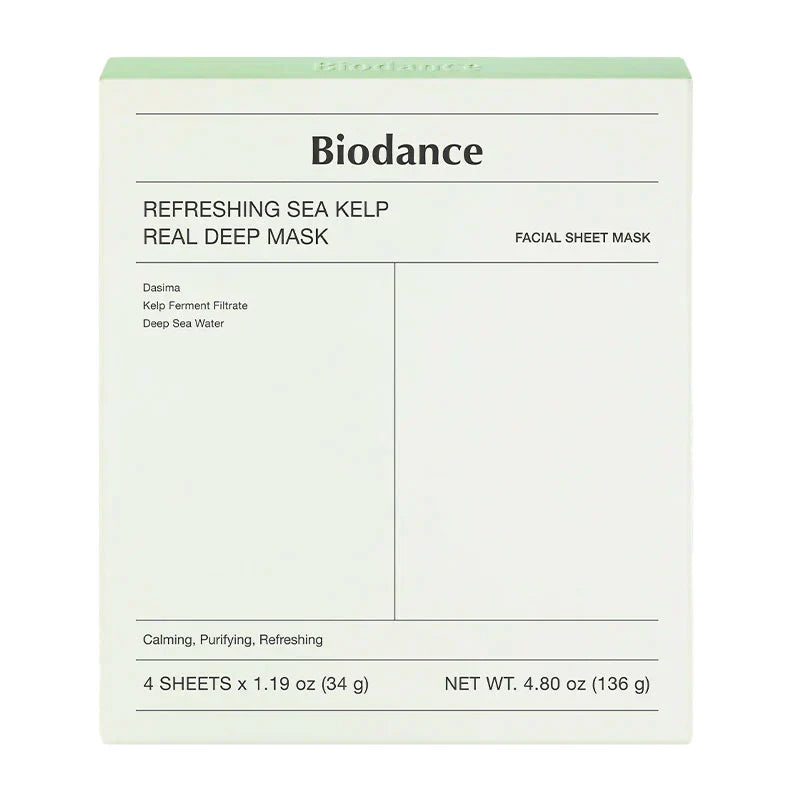 Biodance Refreshing Sea Kelp Real Deep Mask 34g - 1 BOX 4 PCS