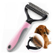Pet Dematting Comb – Stainless Steel Knot Remover for Dogs & Cats | Pink & Blue