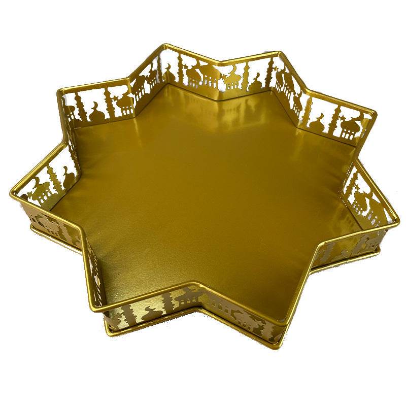 European-style Dessert Table Two-tier Ramadan Iron Castle serving Tray