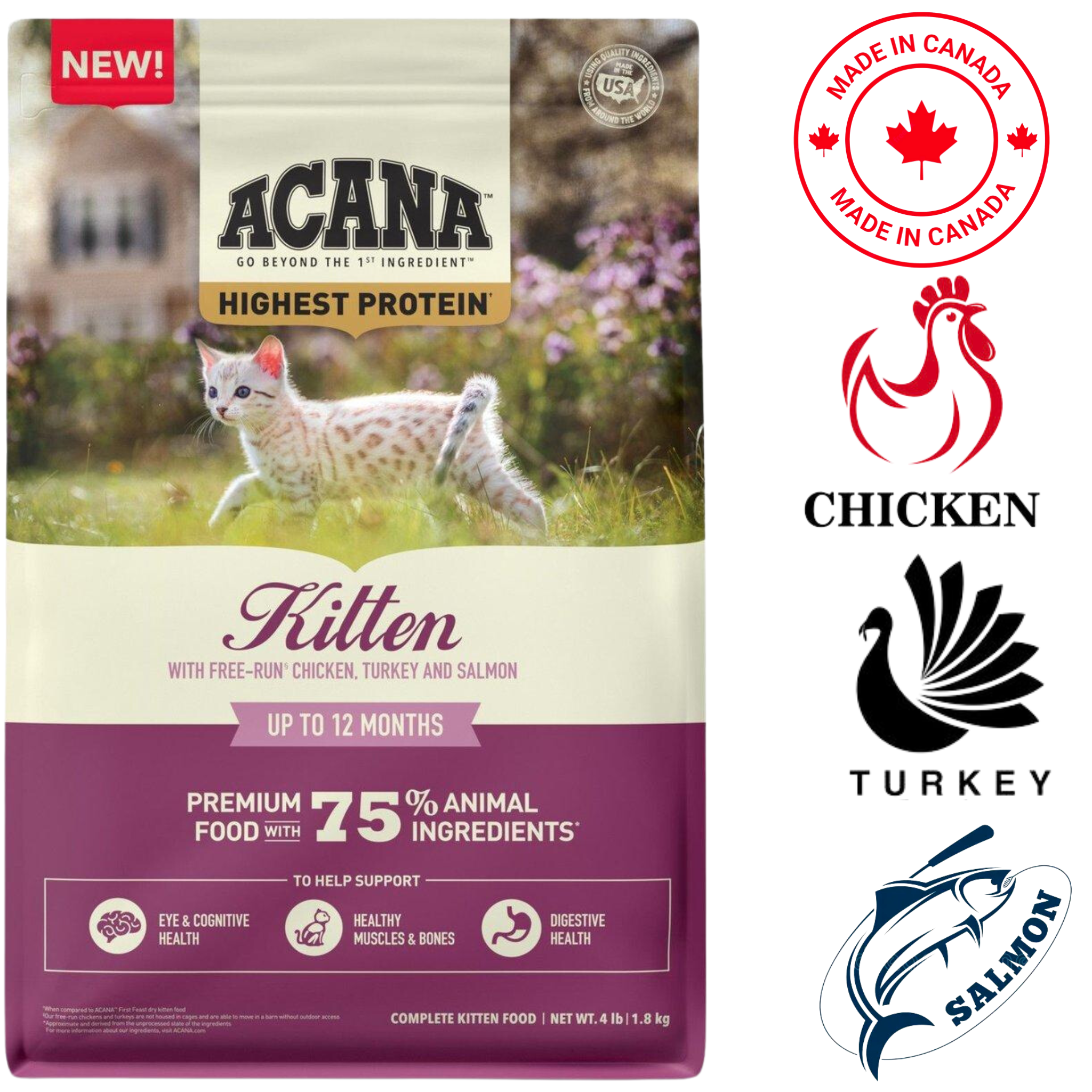 Acana - Highest Protein Kitten Dry Cat Food