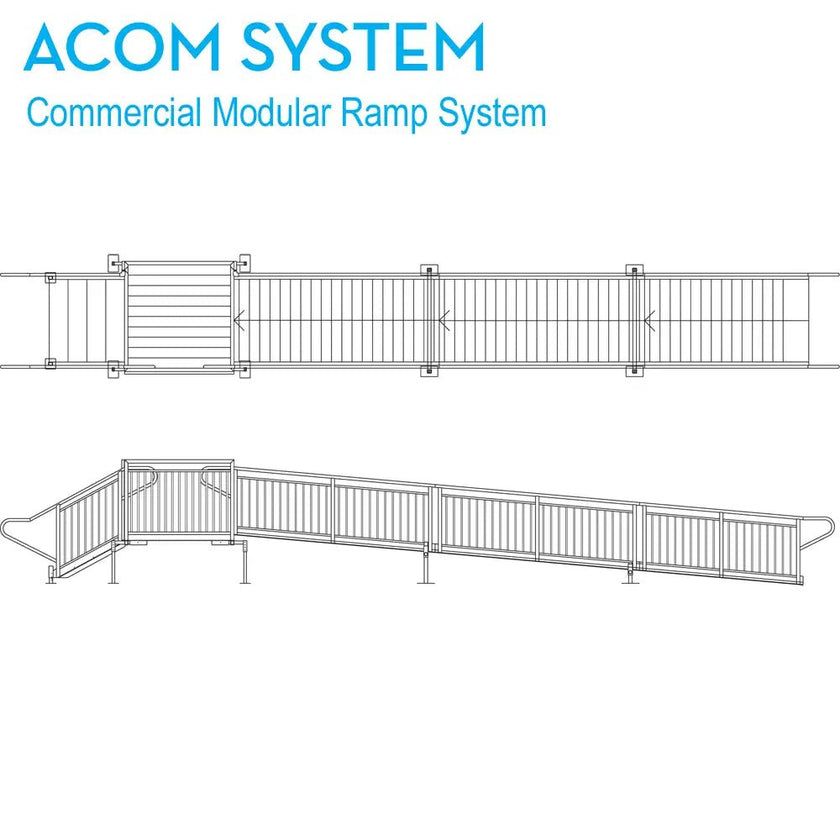 A*Com Modular Aluminum Wheelchair Ramp Kits with Turns | Commercial Canada