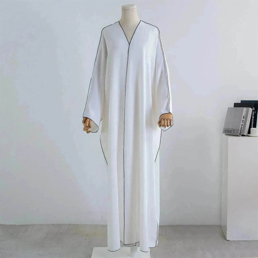 Acrylic Casual Cardigan Plus Size Robe Abaya Dress for Arab Dubai Turkey Middle East Women