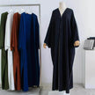 Acrylic Casual Cardigan Plus Size Robe Abaya Dress for Arab Dubai Turkey Middle East Women