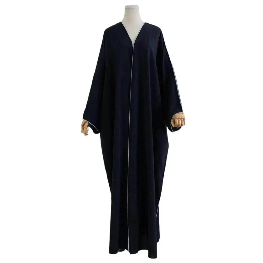 Acrylic Casual Cardigan Plus Size Robe Abaya Dress for Arab Dubai Turkey Middle East Women
