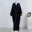 Acrylic Casual Cardigan Plus Size Robe Abaya Dress for Arab Dubai Turkey Middle East Women