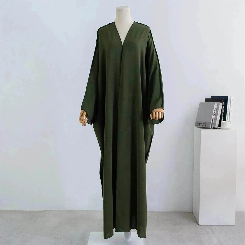 Acrylic Casual Cardigan Plus Size Robe Abaya Dress for Arab Dubai Turkey Middle East Women