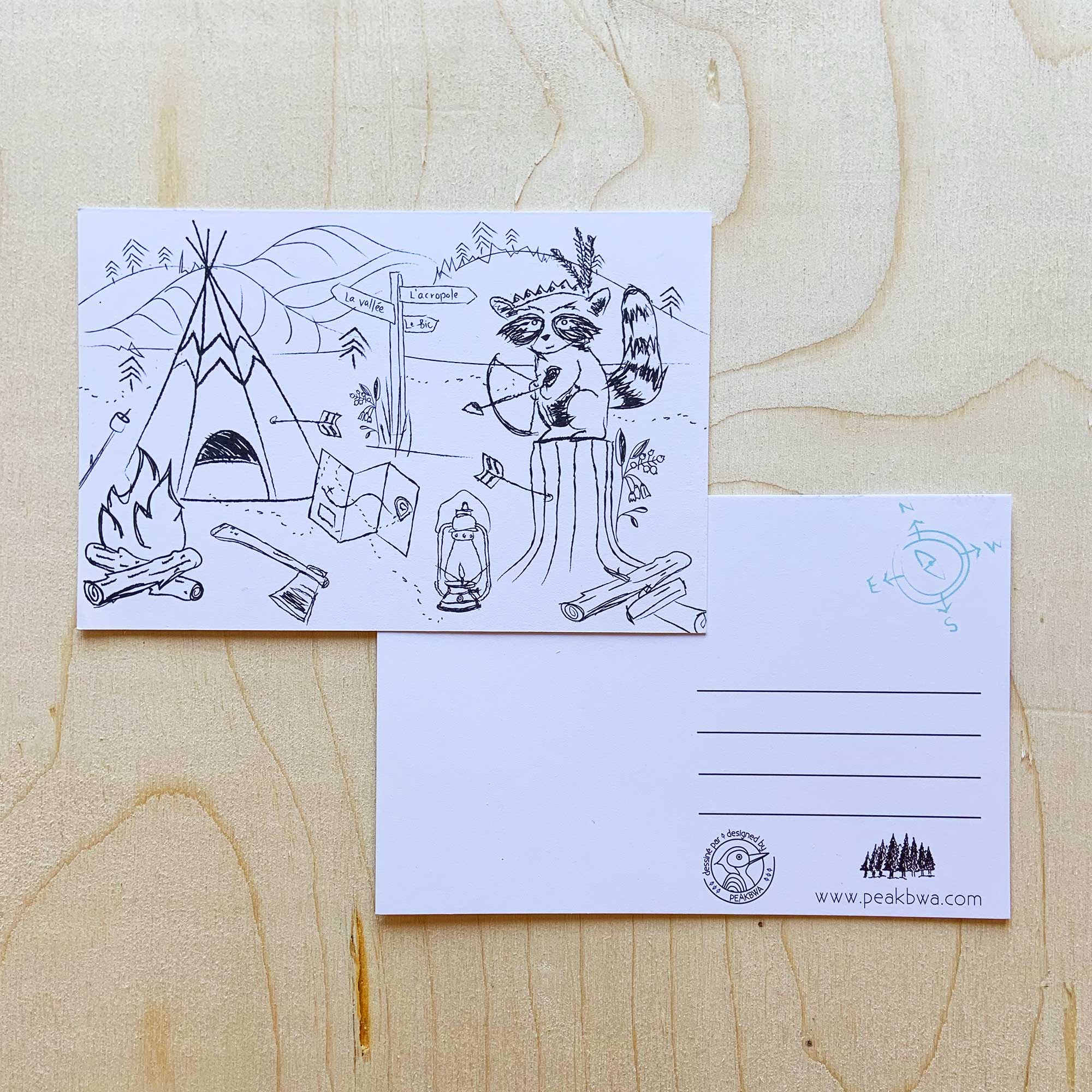 Cartes postales à colorier (paquet de 5)