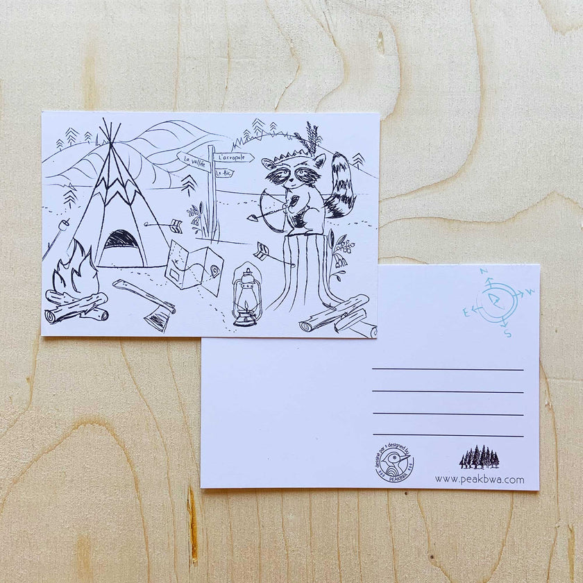 Cartes postales à colorier (paquet de 5)