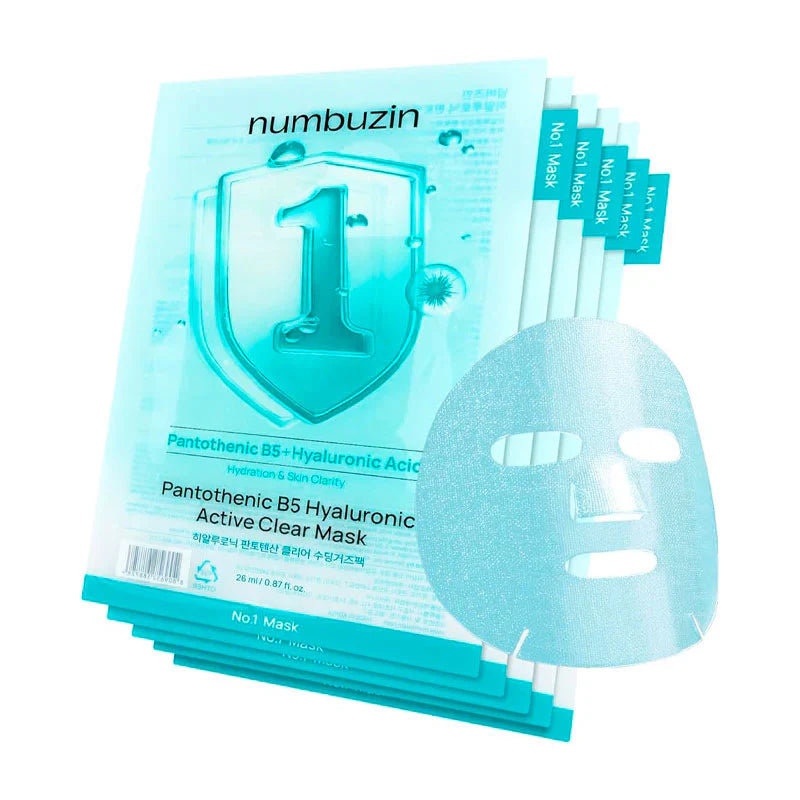 numbuzin No.1 Pantothenic B5 Hyaluronic Active Clear Mask 1 BOX / 5 PCS
