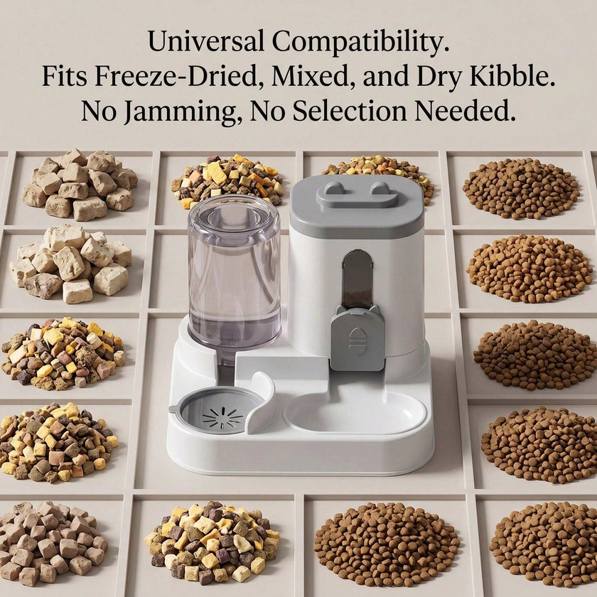 4 Colors Gravity Pet Feeder Water Dispenser Cute Cat Shaped Automatic Food Water Bowl Large Capacity Detachable Stable Anti Slip Base Feeding Supplies For Cats Puppies Small Animals Home Indoor Use