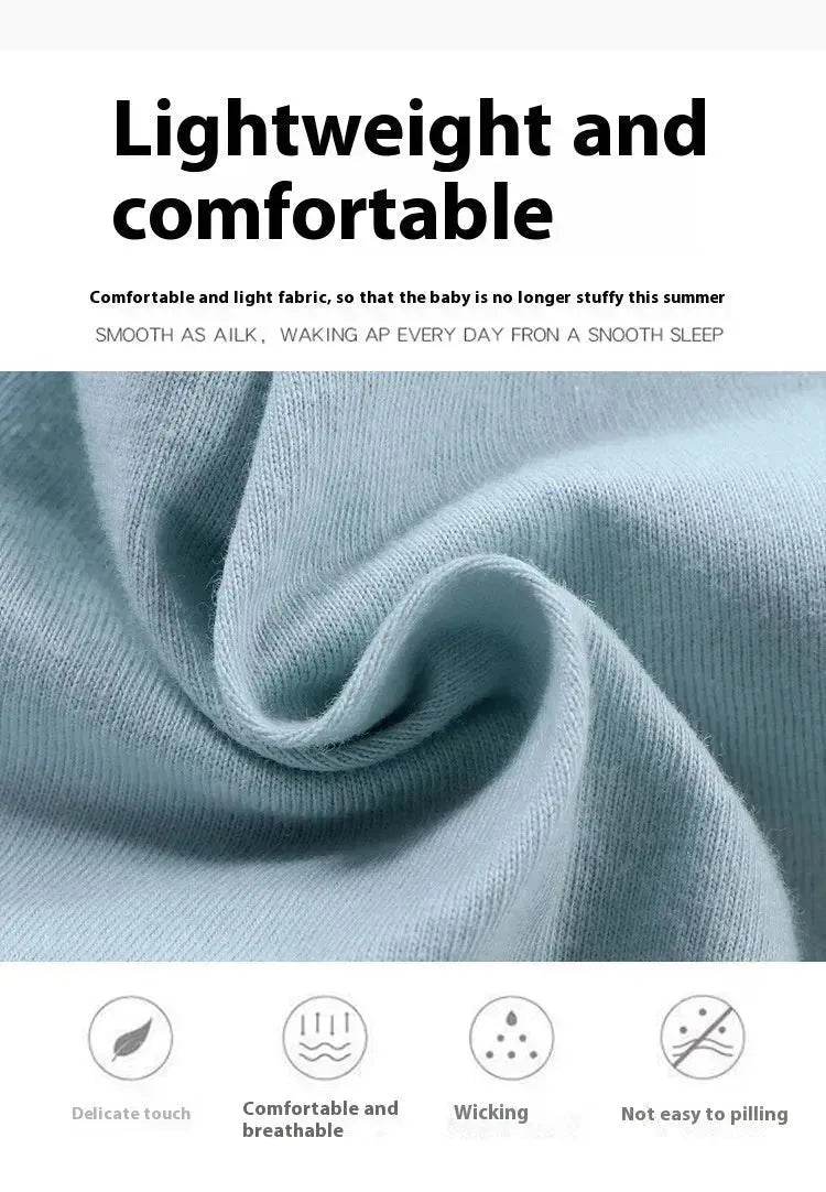 Casual Children's Pure Cotton Cartoon Printed Vest Set Two piece for baby boys