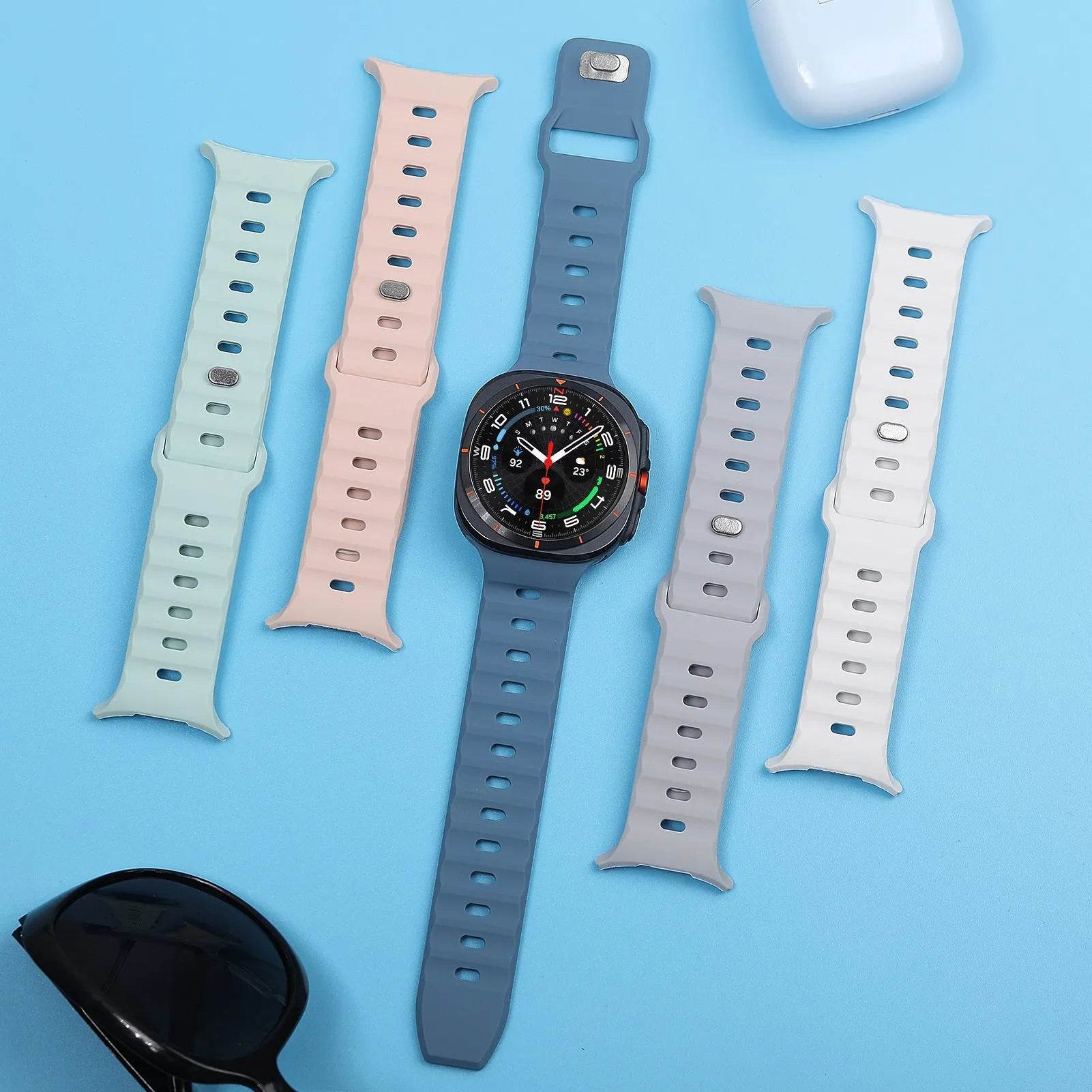 Sport Style Watch Ultra Wave Reverse Buckle Silicone  Strap