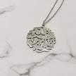 Arabic Calligraphy Belief Pattern Round Card Hollow Text Necklace