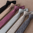 Men's Slim 6cm Cotton Necktie – Solid Color Arrow Tie for Business & Formal Wear | Canada & USA