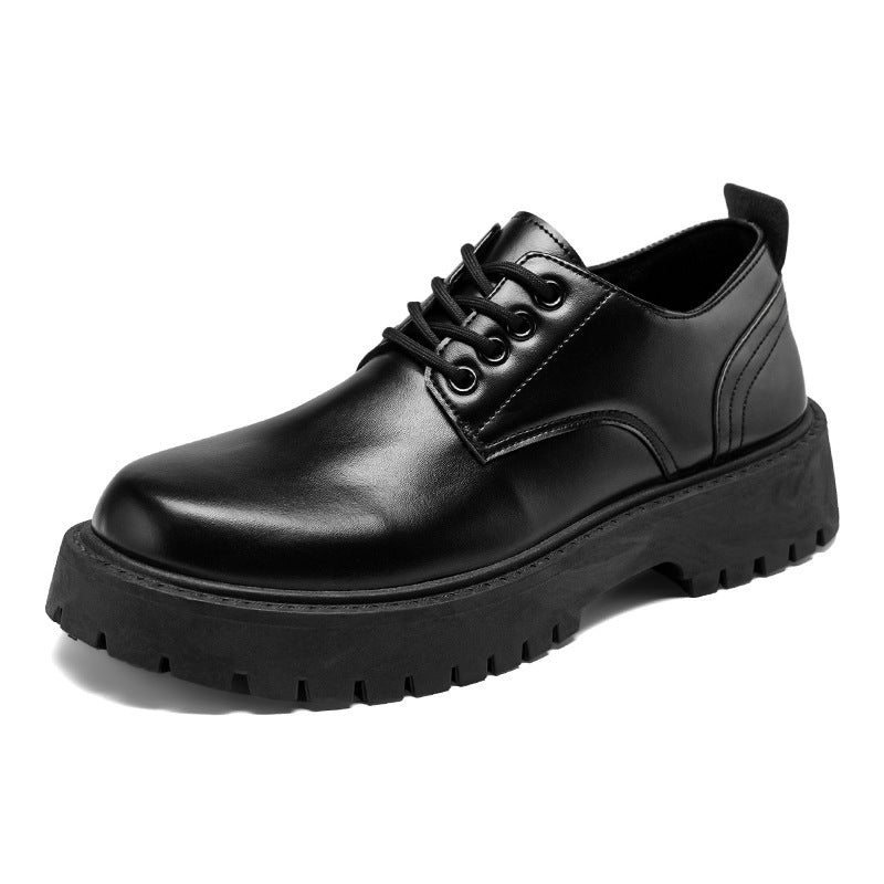 Men's British Derby Leather Dress Shoes – Height-Increasing Non-Slip Oxford
