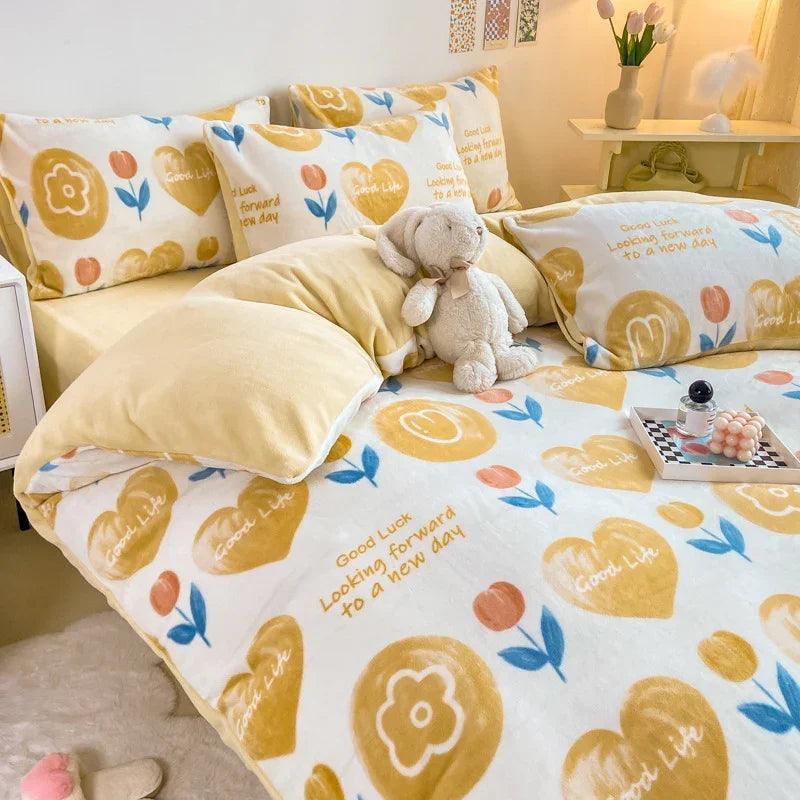 Fleece Sheets – Soft Milk Velvet Printed Bedding Sets for Winter