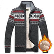 Men's Sweater Warm Velvet Sweatercoat Winter Wool Cardigan Male Casual Thicken Warm Fleece Christmas Sweater For Man